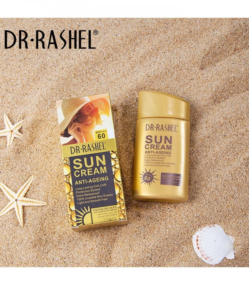 دكتور راشيل كريم واقي شمس SPF60 بخلاصة الكولاجين والذهب - الصورة 2