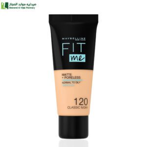 ميبيلين نيويورك كريم اساس فيت مي 12 ساعة مات اند بورلس 120 كلاسيك ايفوري