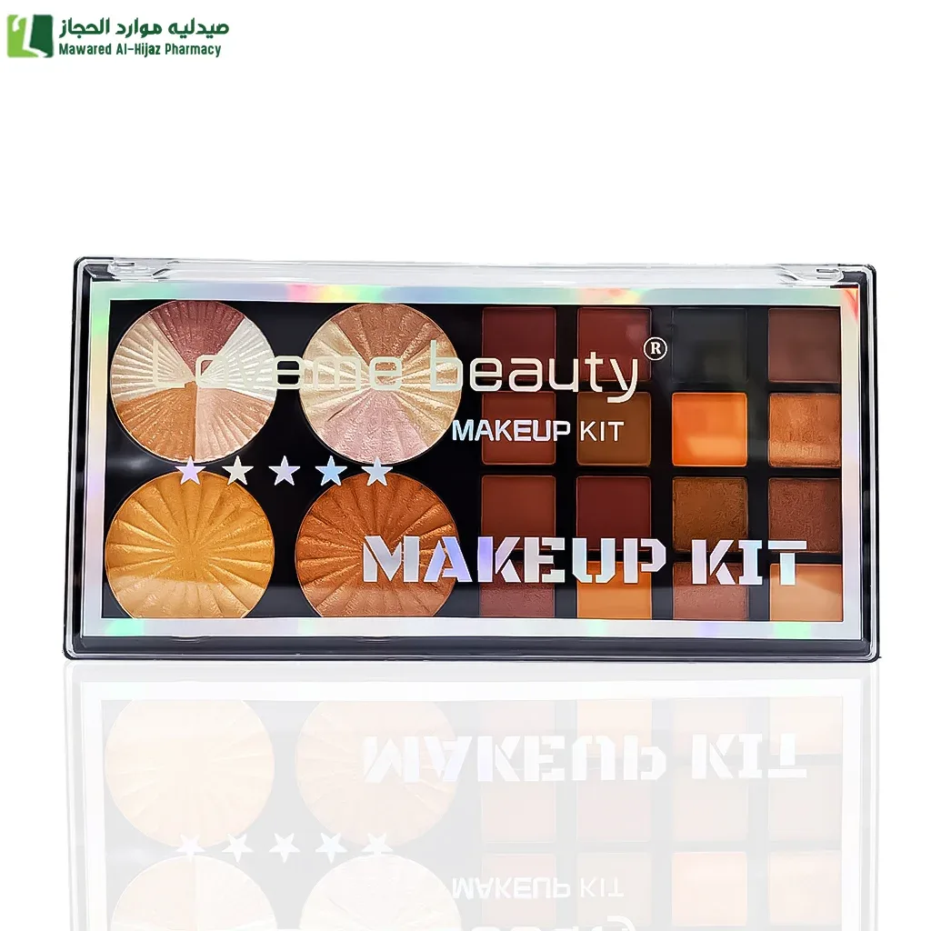 ريل بيوتي باليت ظل عيون مع اضاءه هايلايتر وكنتور