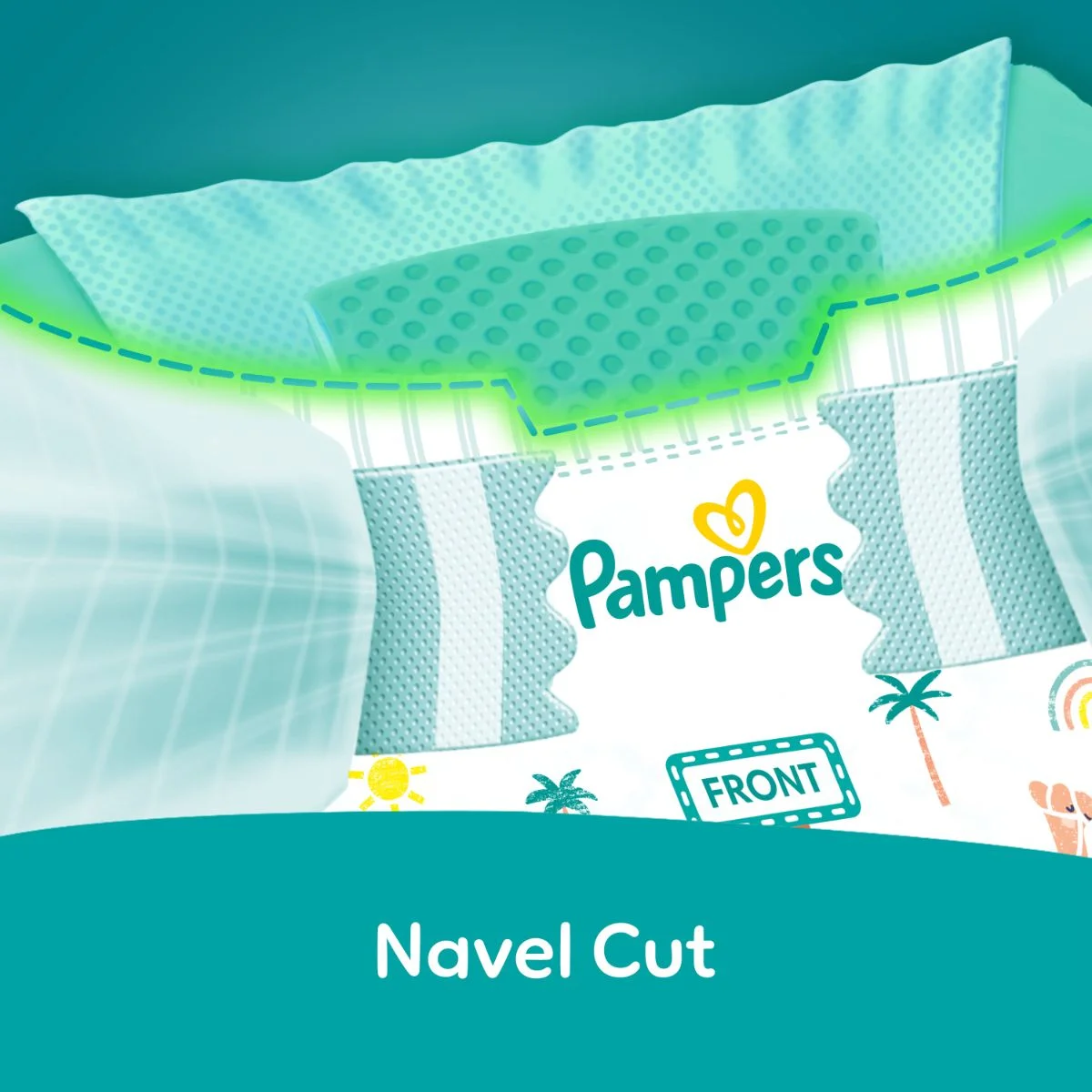 بامبرز حماية من التسلخات مع لوشن الصبار مقاس (1)(2-5 كجم) - 86 حفاض - الصورة 3