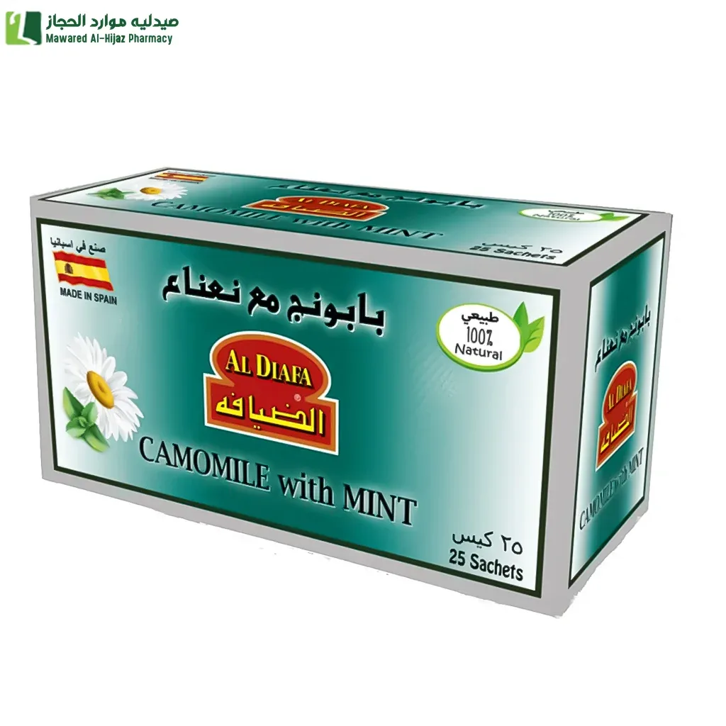 الضيافة اكياس اعشاب البابونج مع النعناع - 25 كيس