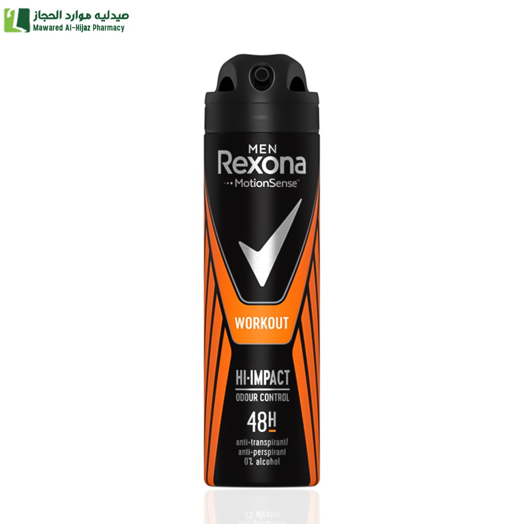 ريكسونا مزيل عرق بخاخ وورك اوت هاي امباكت للرجال 150 مل