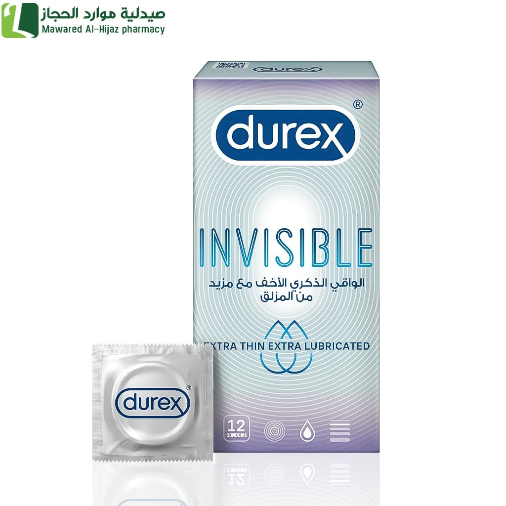 ديوركس واقي ذكري شفاف رقيق جدا مزيد من المزلق - 12 قطعة