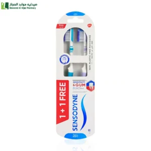 سنسوداين فرشاة اسنان للحساسیة واللثة ناعمة 1+1