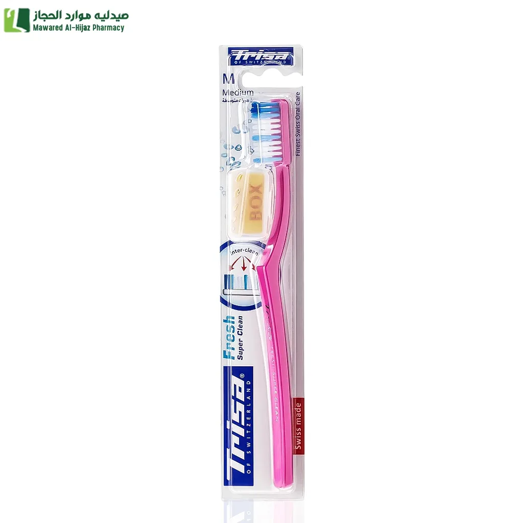 تريسا فرشاة أسنان فائقة الانتعاش مع غطاء للسفر متوسطة