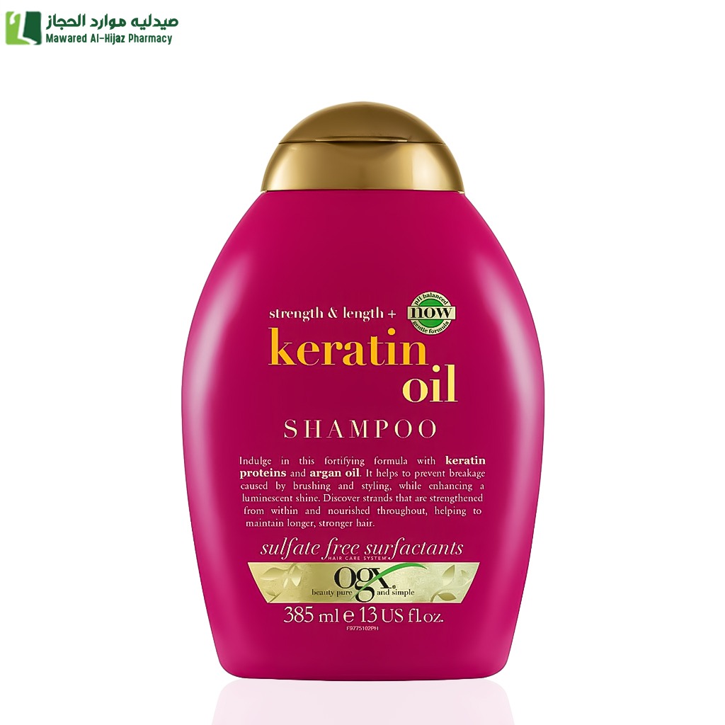 او جي اكس شامبو ضد التكسر مع زيت الكيراتين 385 مل