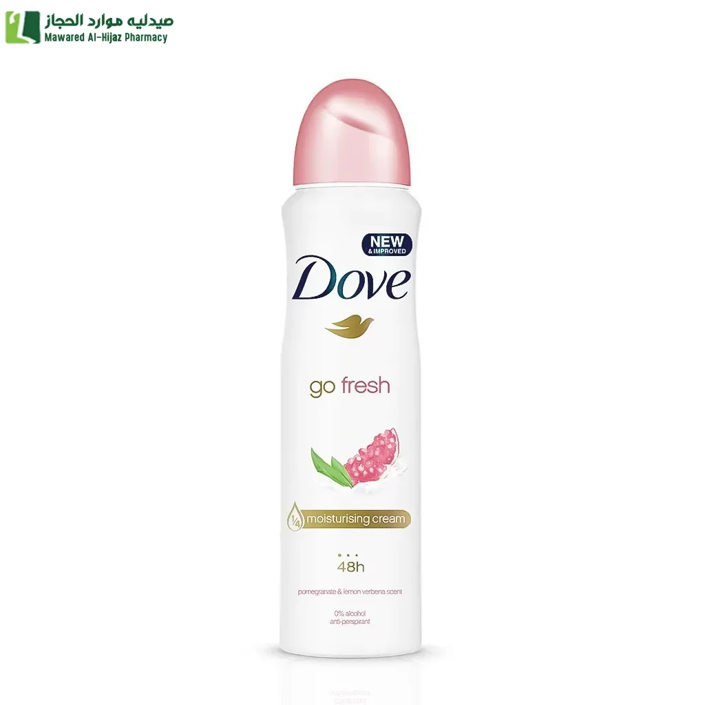 دوف مزيل عرق بخاخ جو فريش بالرمان والليمون 150 مل