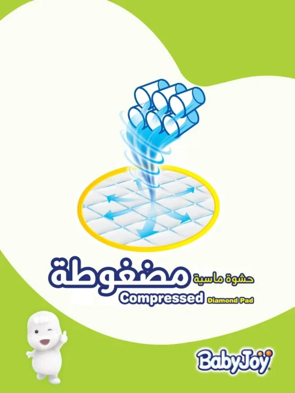 ⁦بيبي جوي مضغوطة مقاس (3) وسط ـ عبوة صغيرة 10+2 حفاضة⁩ - الصورة ⁦4⁩