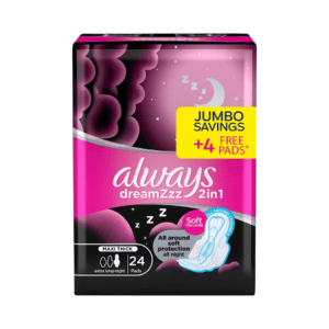 اولويز فوط صحية دريمز ليلية ماكسي سميكة بالاجنحة - 24 فوطة