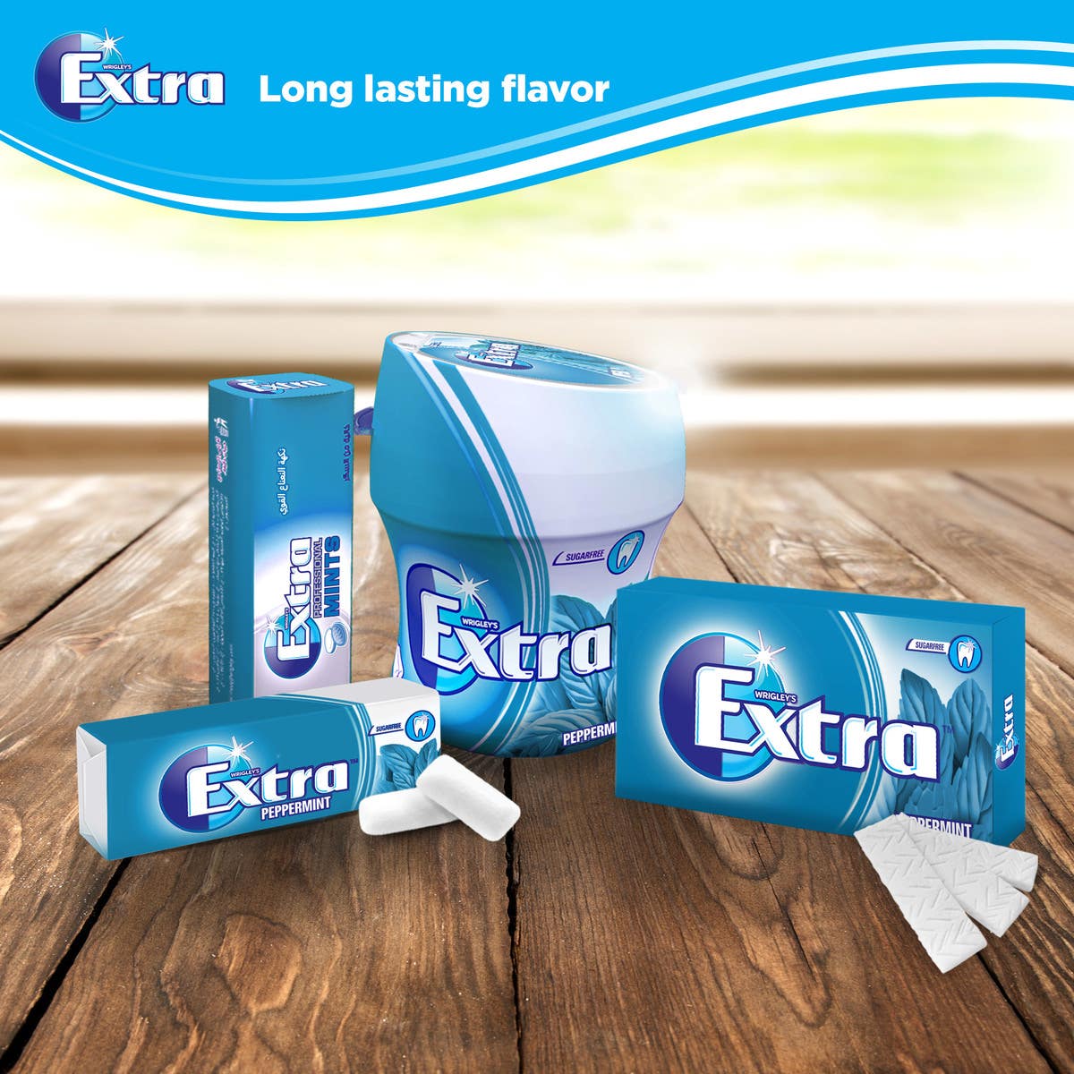 اكسترا علكة خالية من السكر بنكهة النعناع القوي زجاجة 60 حبة - الصورة 3