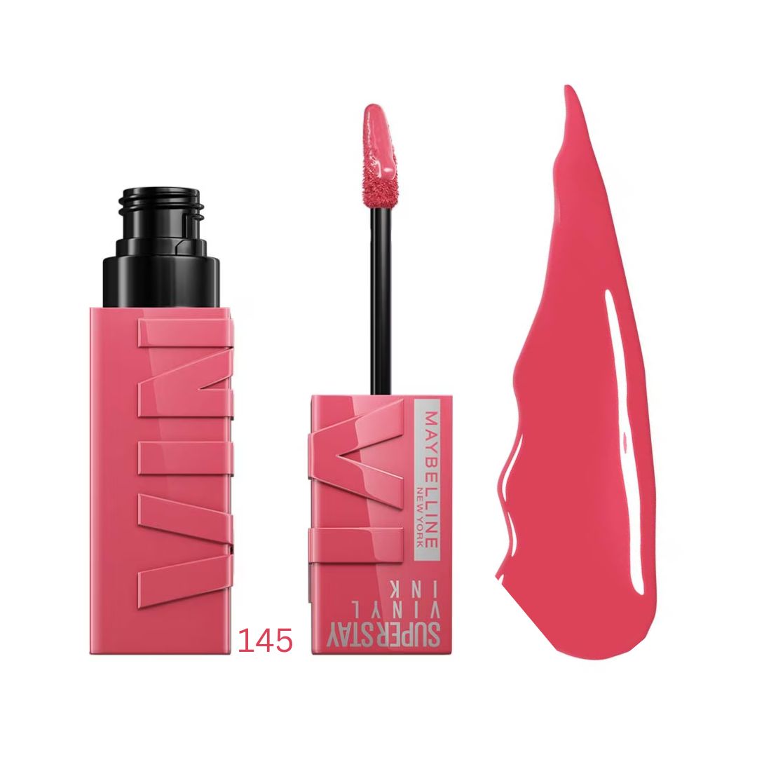 ميبيلين نيويورك سوبرستاي فينيل انك احمر شفاه لون 145 روج - الصورة 5