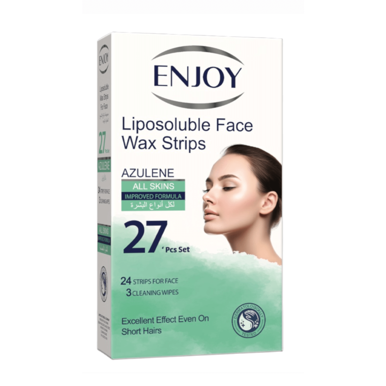 انجوي شرائح شمعية لإزالة شعر الوجة لكل انواع البشرة 27 قطعة