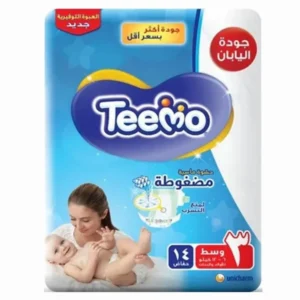 تيمو حفاضات الحشوة الماسية المضغوطة مقاس 3 (6-12) كيلو 14 حفاضة